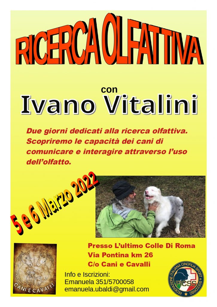5 e 6 Marzo 2022 - Ricerca olfattiva ludica con Ivano Vitalini