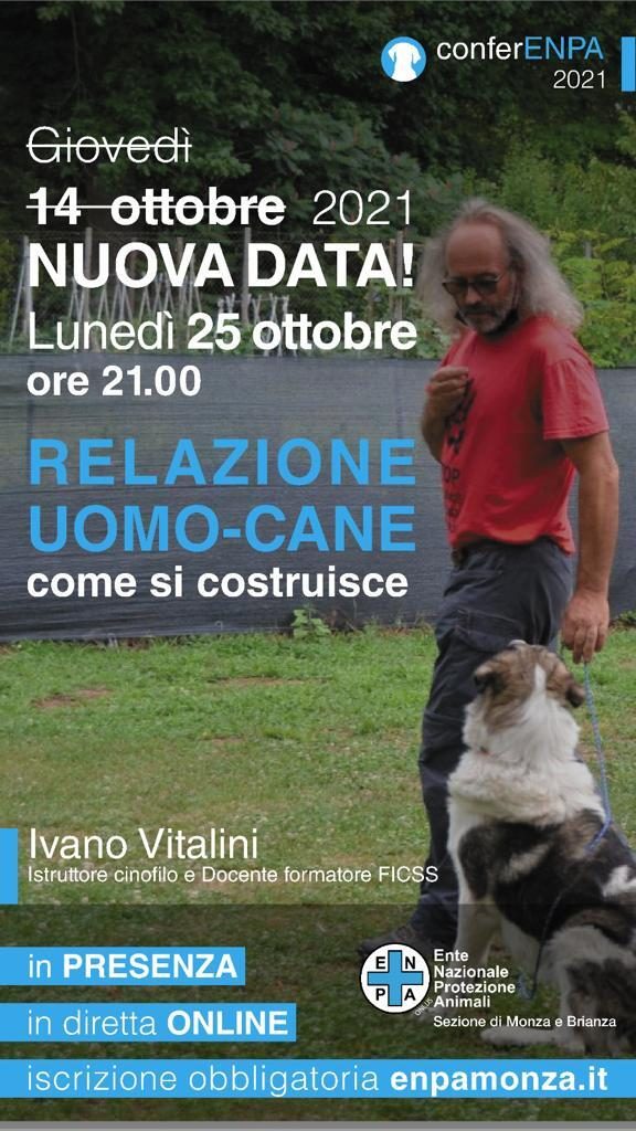 Monza 25 ottobre 2021 - La relazione uomo-cane con Ivano Vitalini