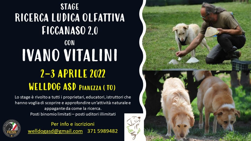 Pianezza (TO) 2 e 3 Aprile 2022 - Ricerca olfattiva ludica con Ivano Vitalini