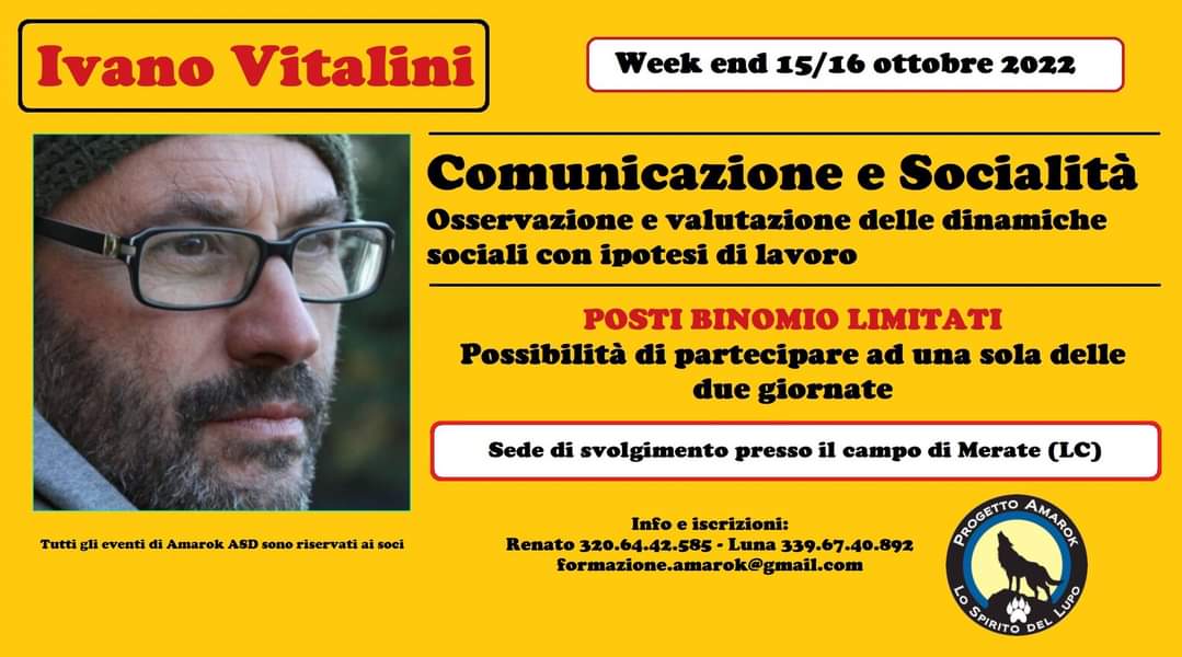 Merate 10-11 Settembre 2022 - Comunicazione e Società con Ivano Vitalini