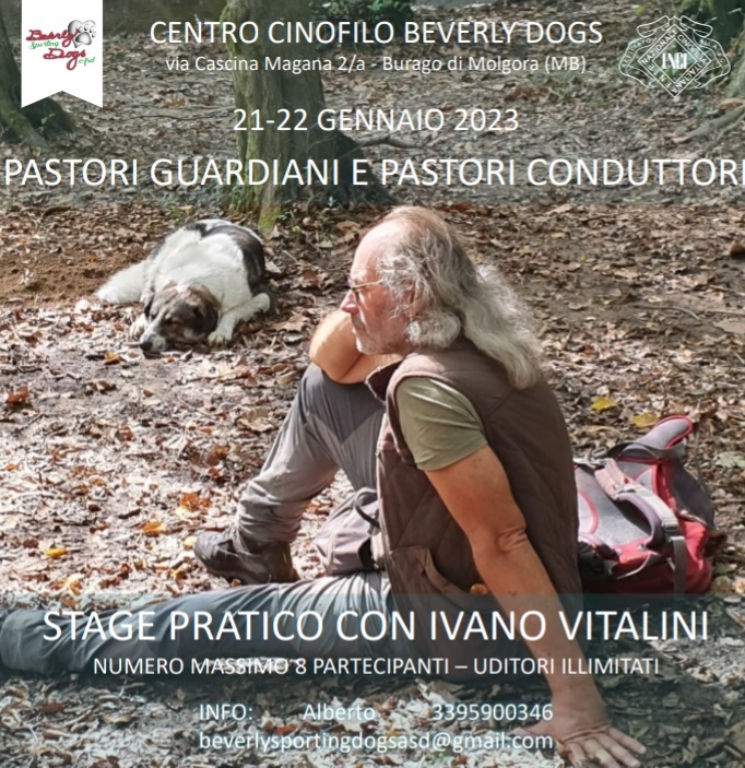 Burago di Molgora (Monza) 21 e 22 Gennaio 2023 - Pastori guardiani e pastori conduttori con Ivano Vitalini