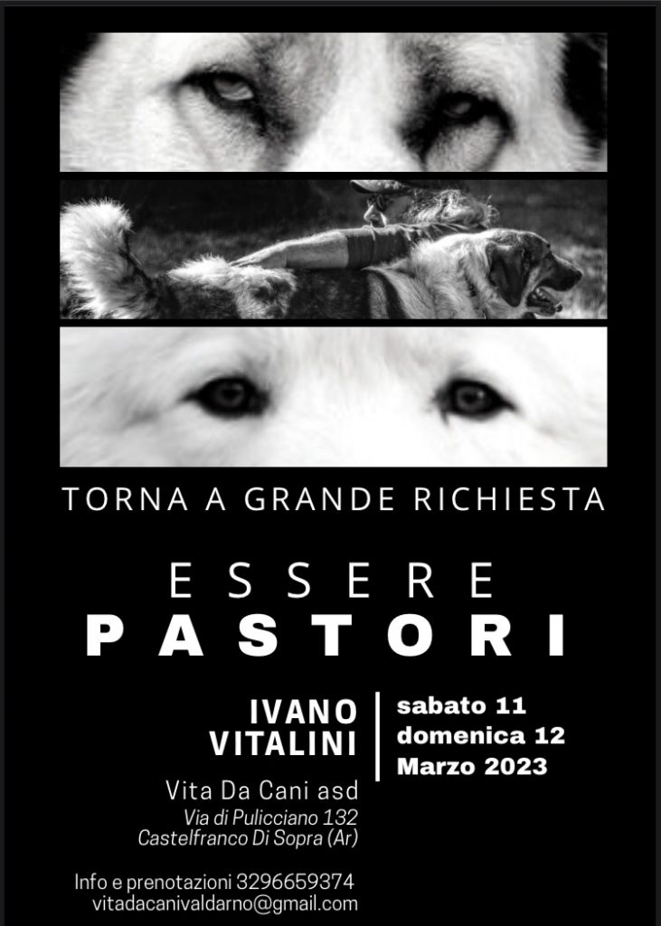 Castelfranco Di Sopra (Arezzo) 11 e 12 Marzo 2023 - Essere Pastori con Ivano Vitalini