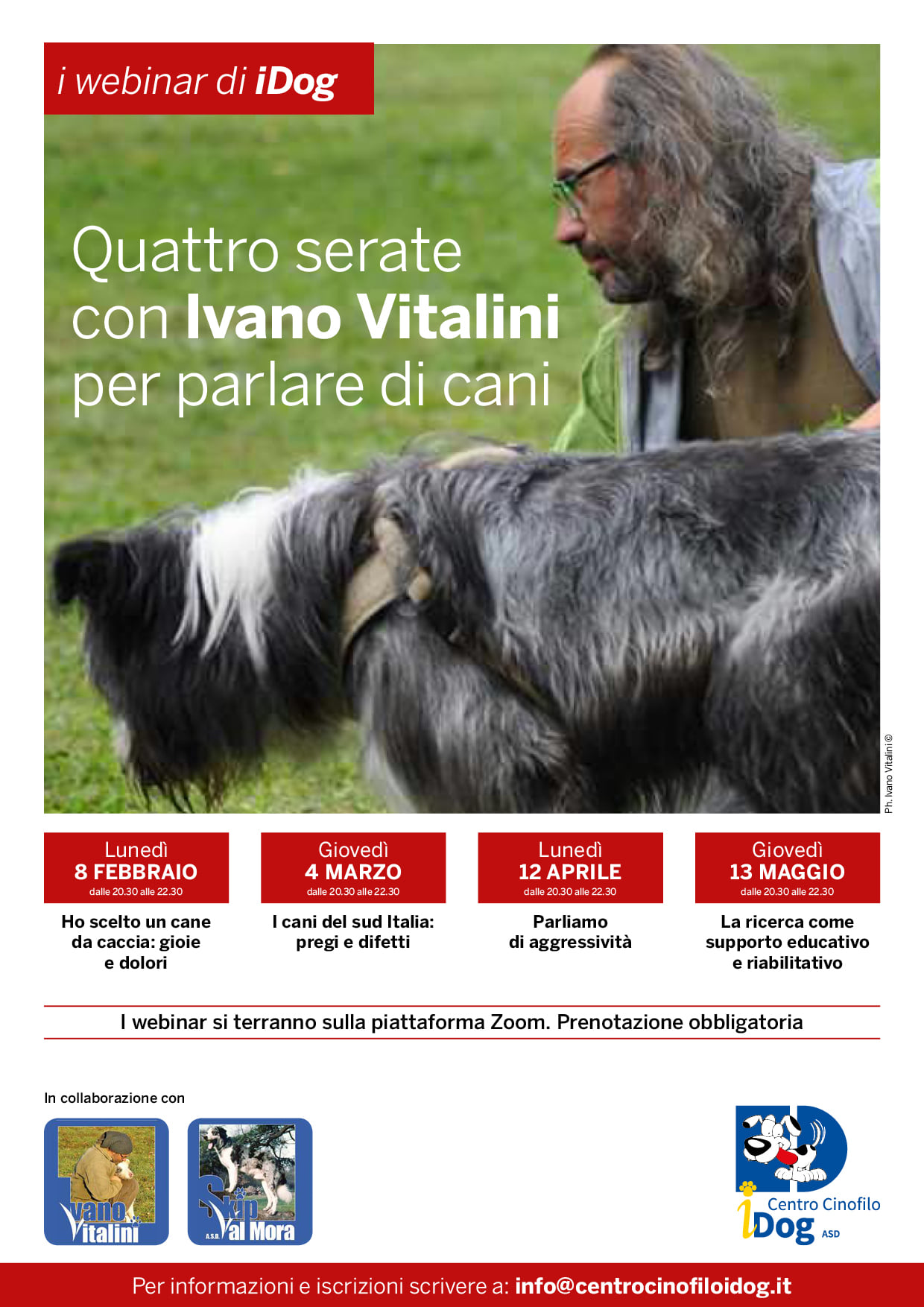 Webinar 8/2, 4/3, 12/4 e 13/5 2021 -Quattro serate con Ivano Vitalini