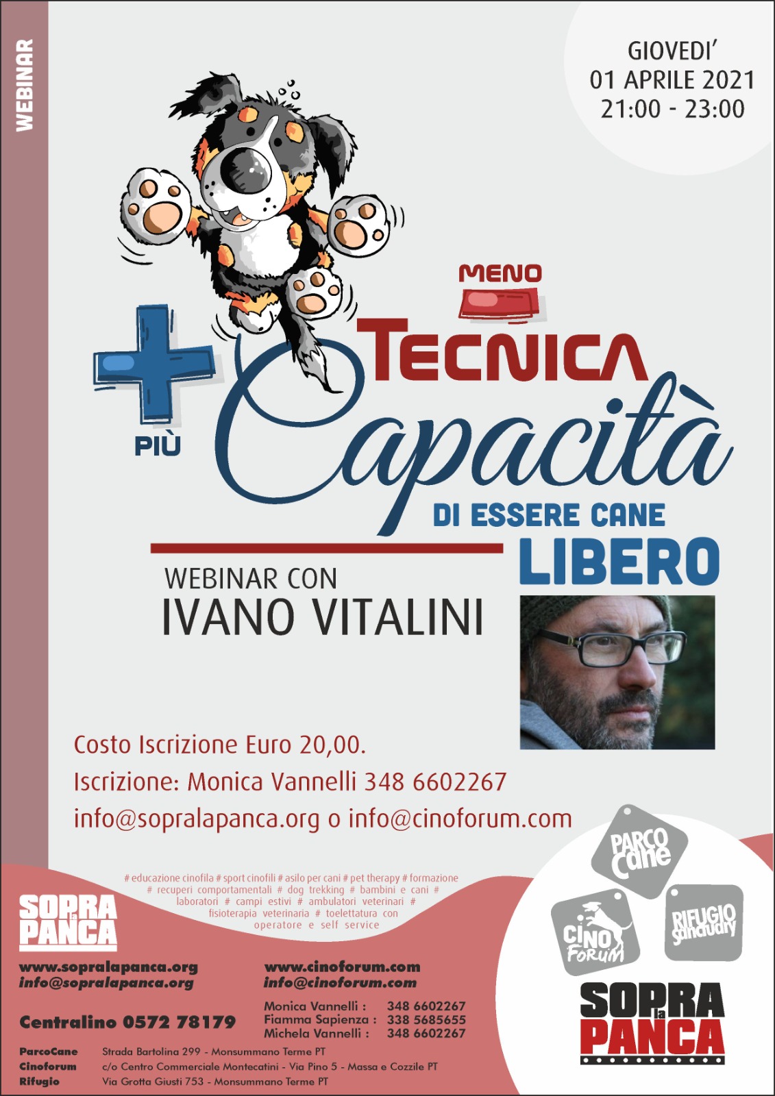 Webinar 1 Aprile 2021 - Meno tecnica più capacità di essere cane con Ivano Vitalini