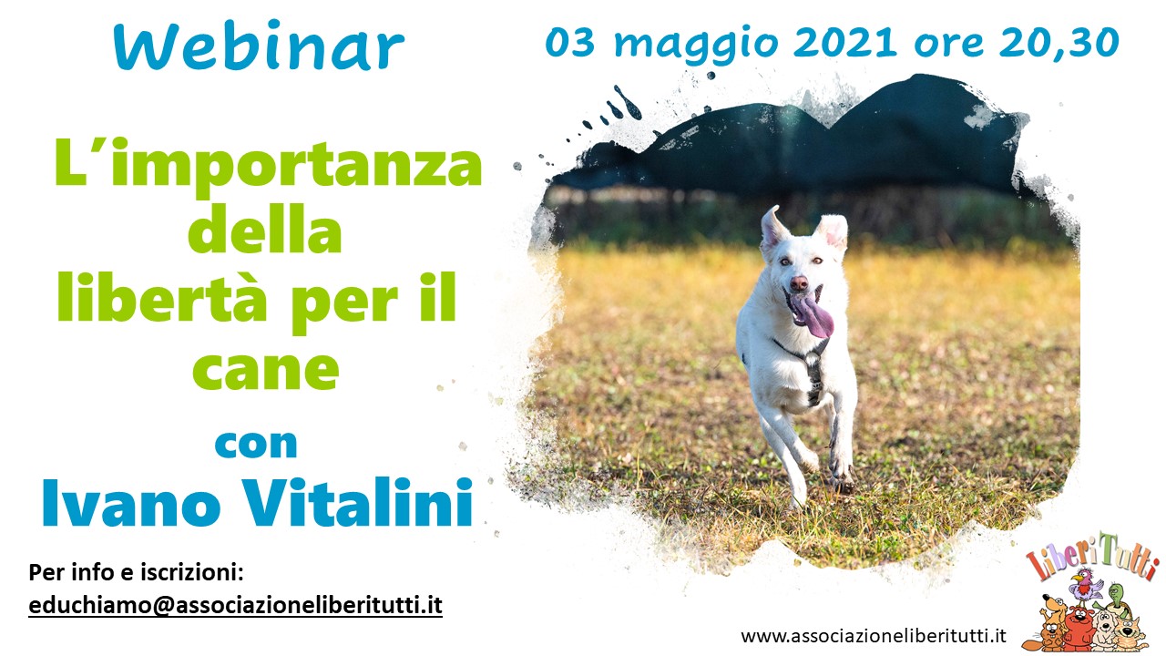 Webinar 3 Maggio 2021 - L'importanza della libertà per il cane